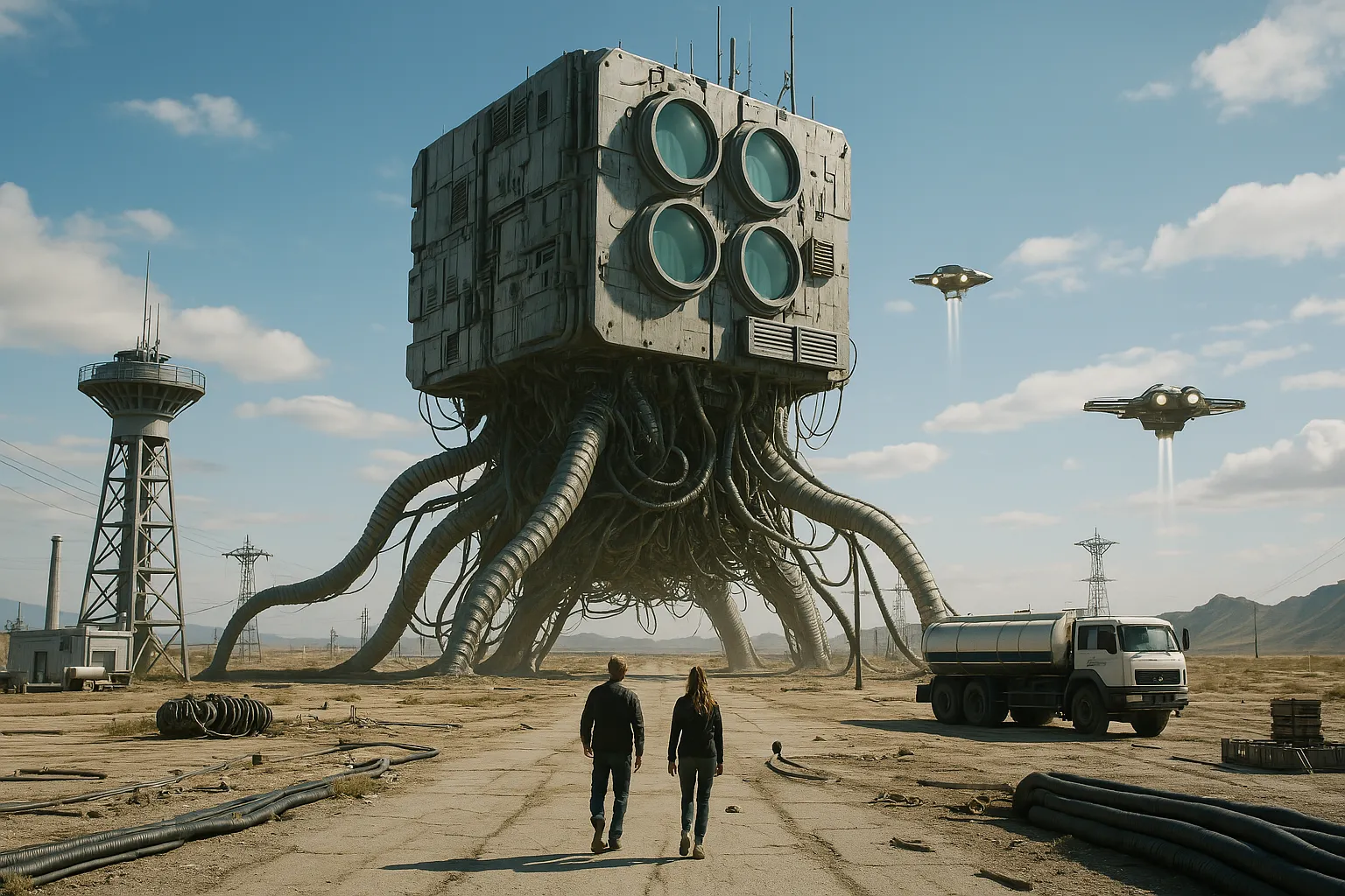 An illustration of a massive robot