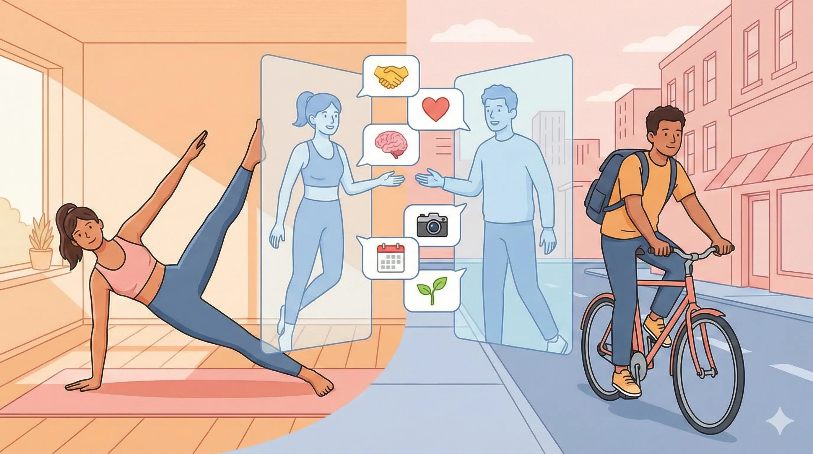 Do your normal things, avatars have initial
chats