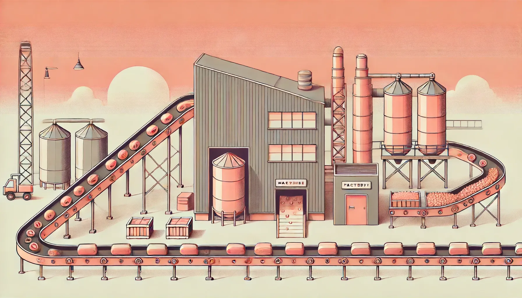 Factory making goods