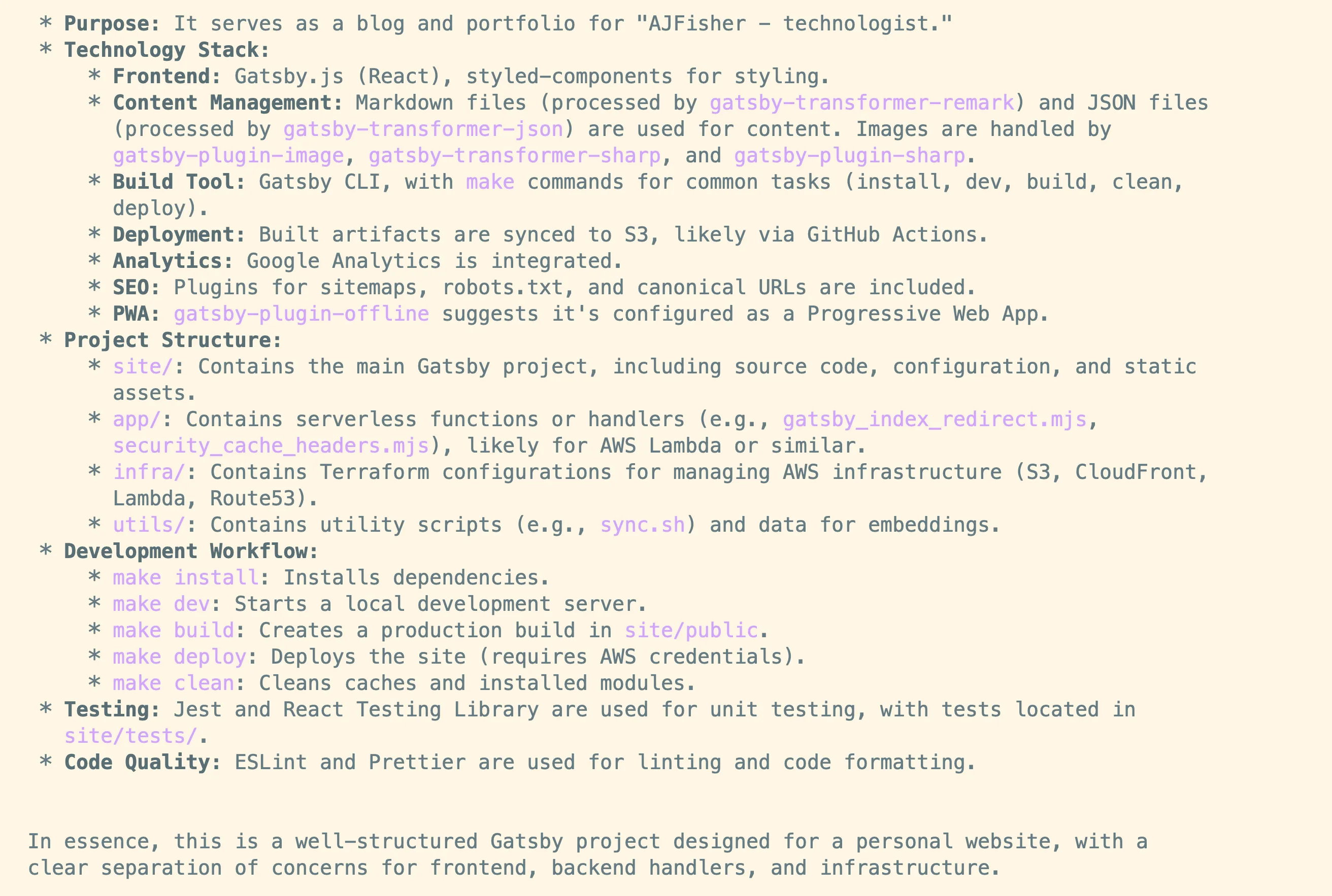 Description of the set up for this
blog
