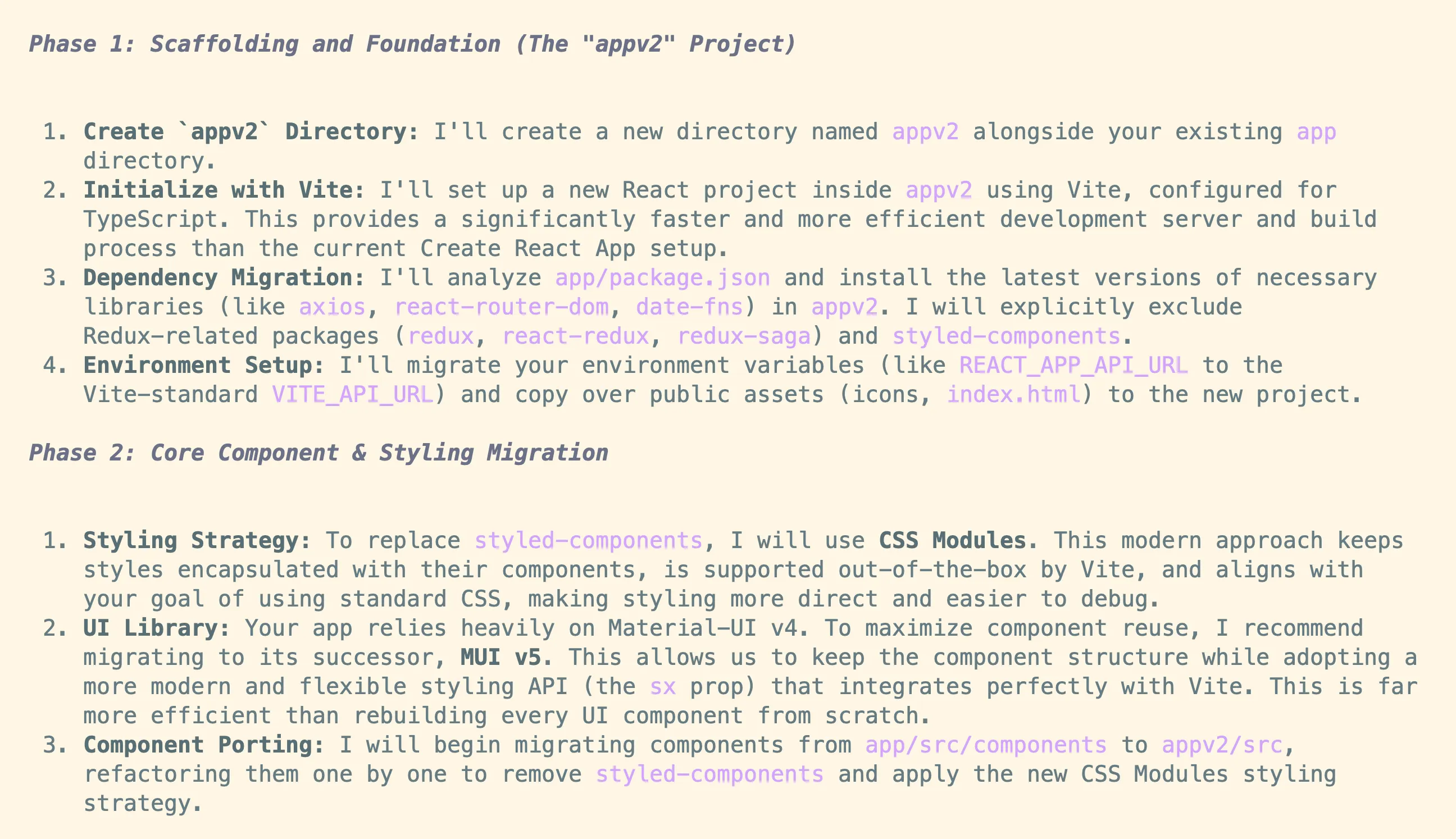 Start up and ask some questions