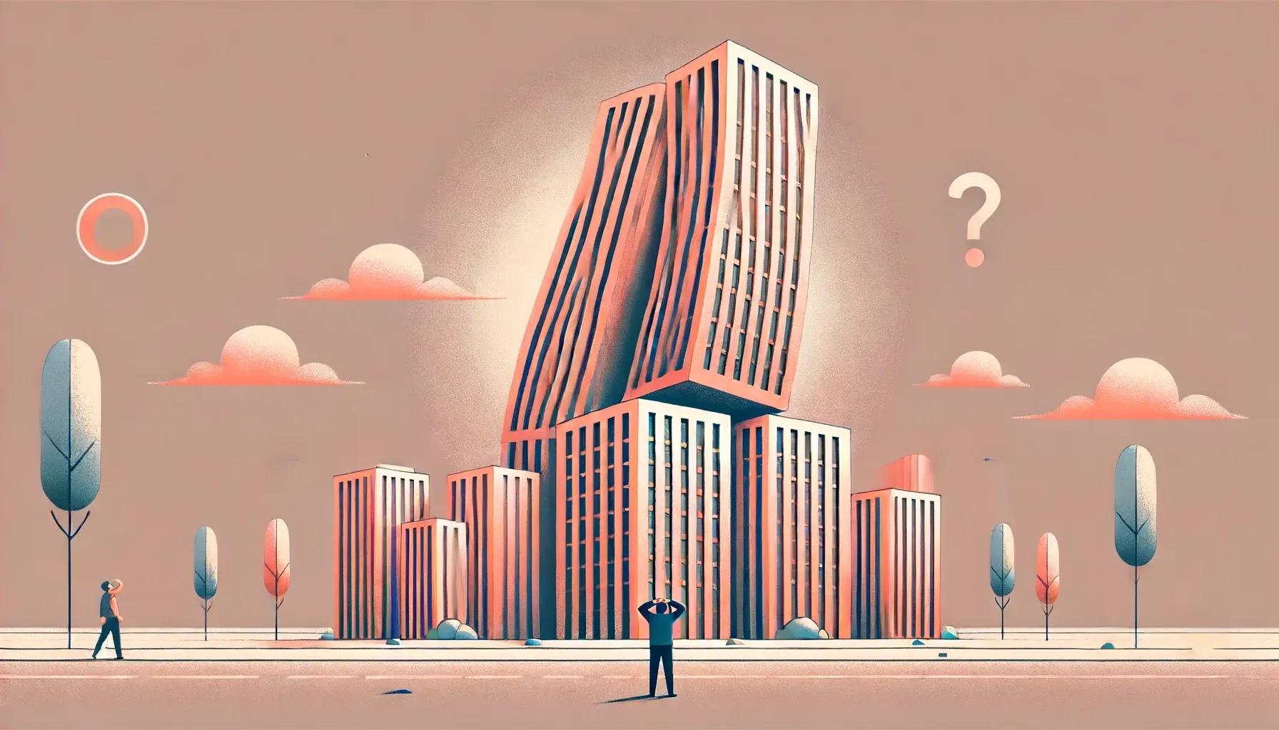 Buildings misaligned