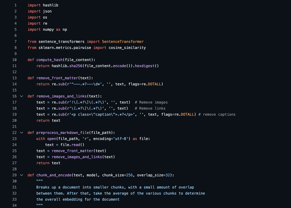 Python code for text embedding